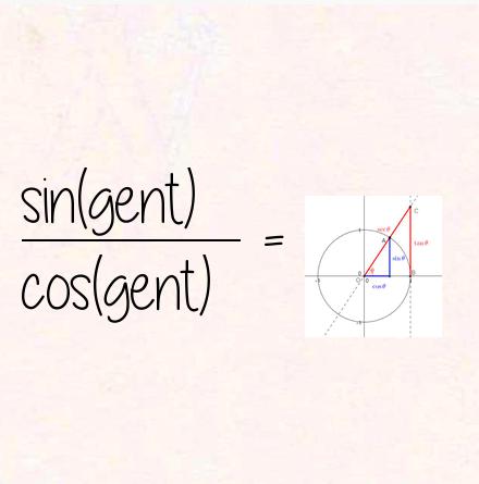 sin(gent) / cos(gent) = tangent