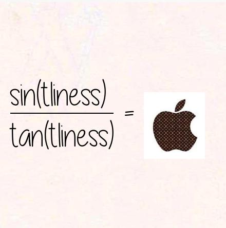 sin(tliness) / tan(tliness) = costliness