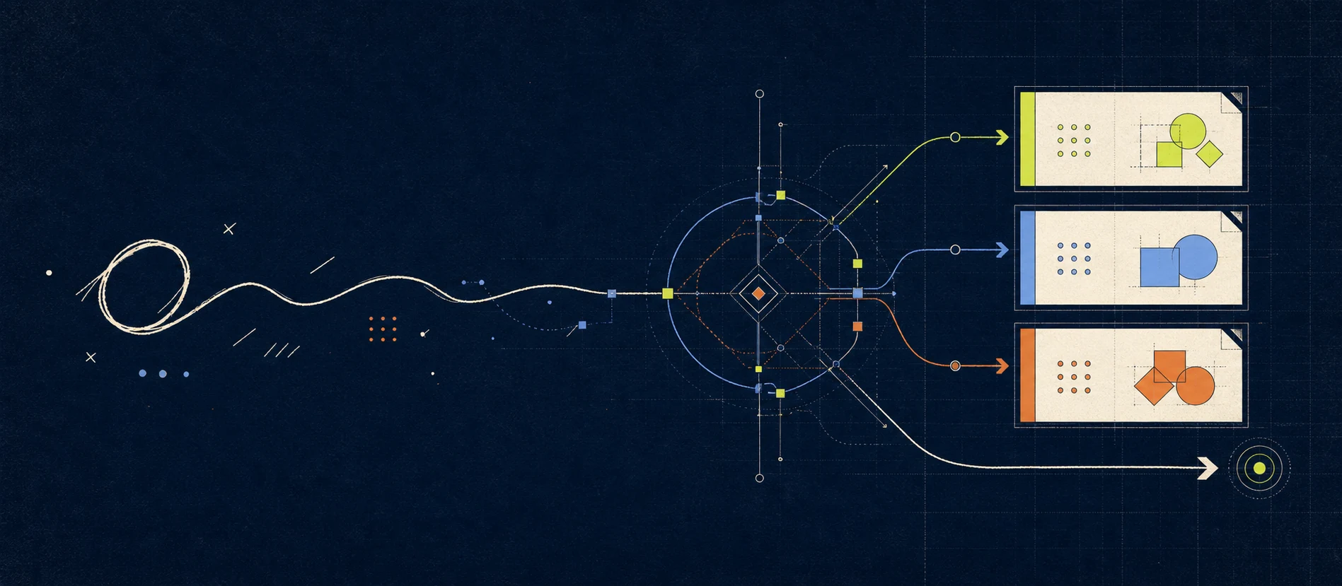 A rough line becomes a decision map and three usable outputs