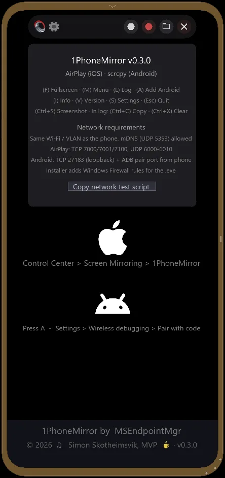 1PhoneMirror screenshot 2 of 4