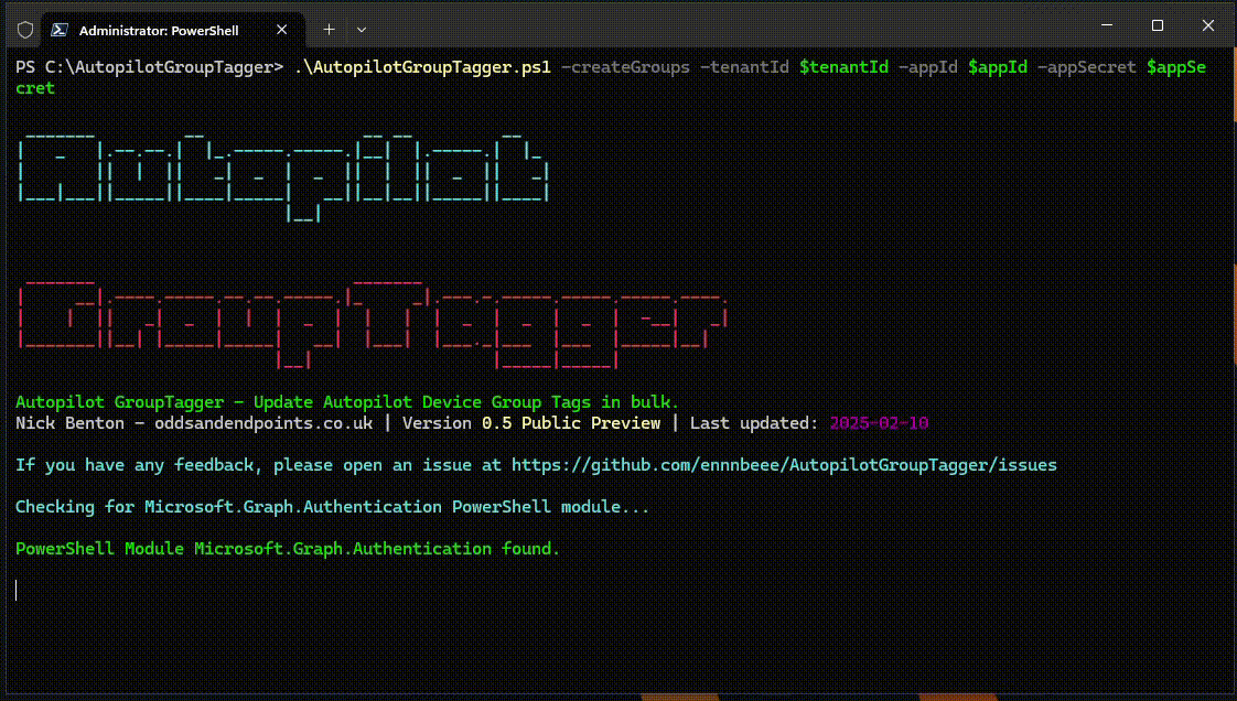 AutopilotGroupTagger screenshot 2