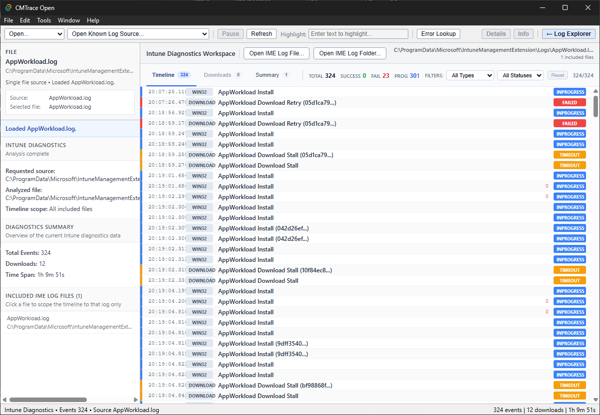 CMTrace Open screenshot 2