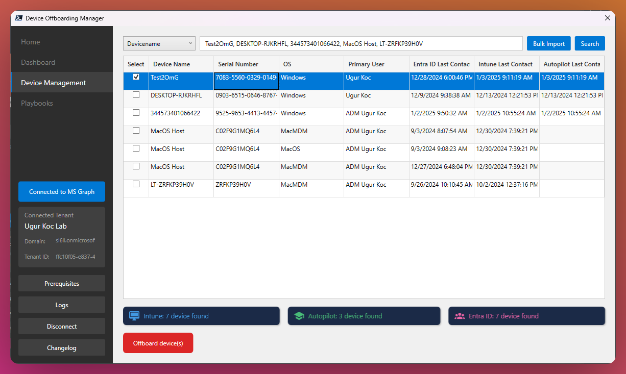Device Offboarding Manager screenshot 2