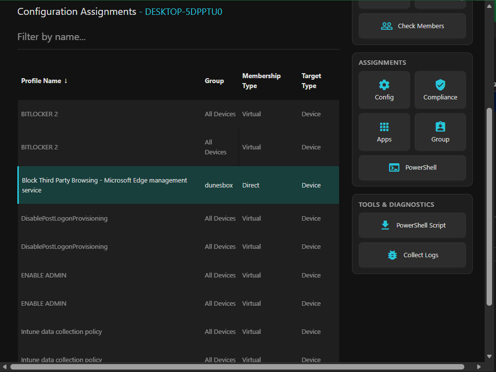 Intune Admin Center Tools screenshot 3