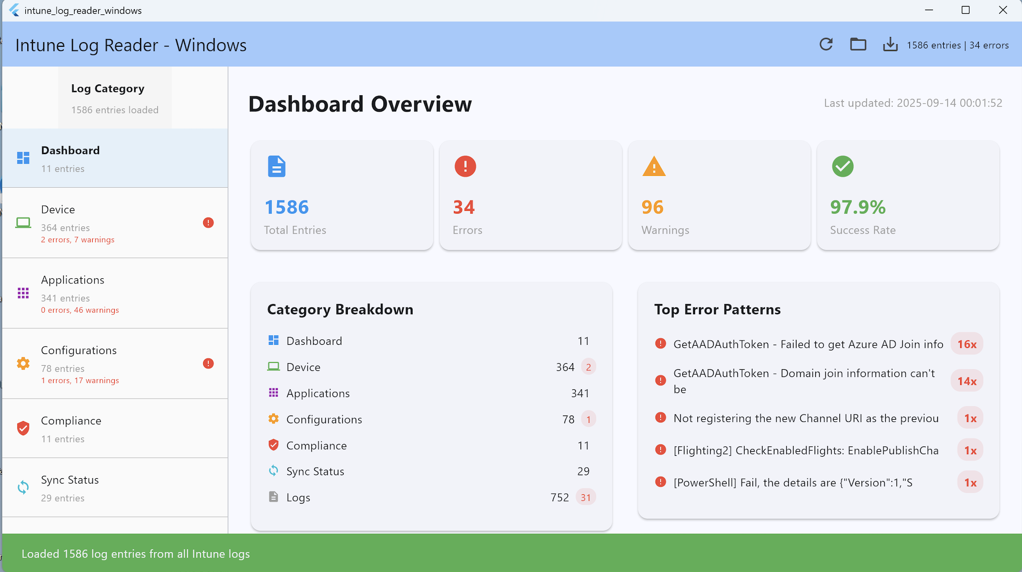 Intune Log Reader for Windows screenshot 2