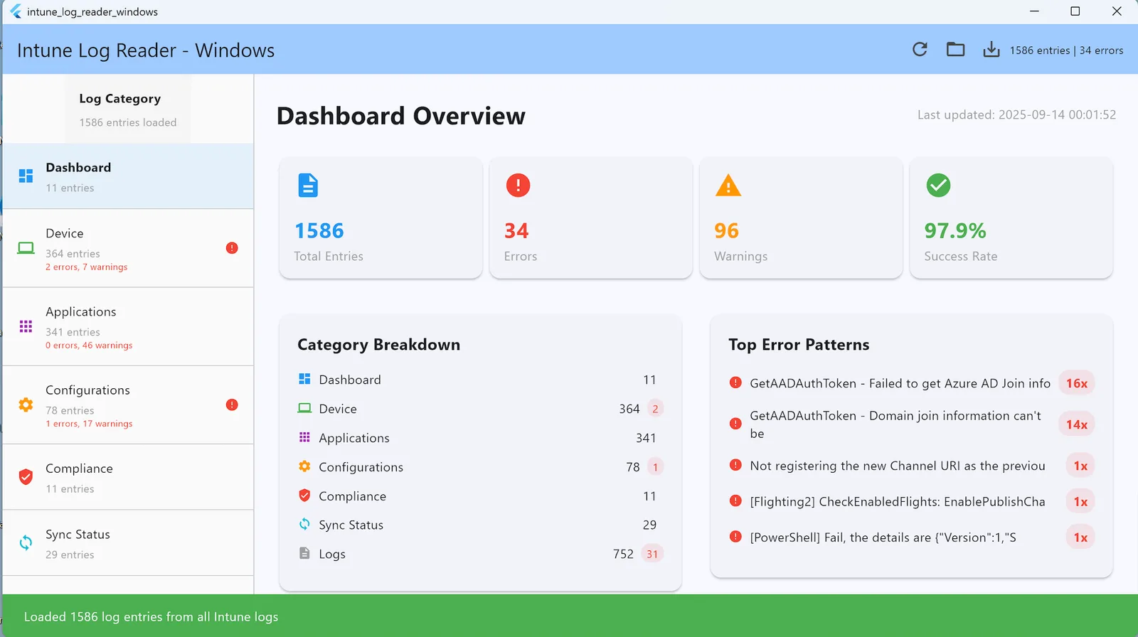Intune Log Reader for Windows screenshot 2 of 5