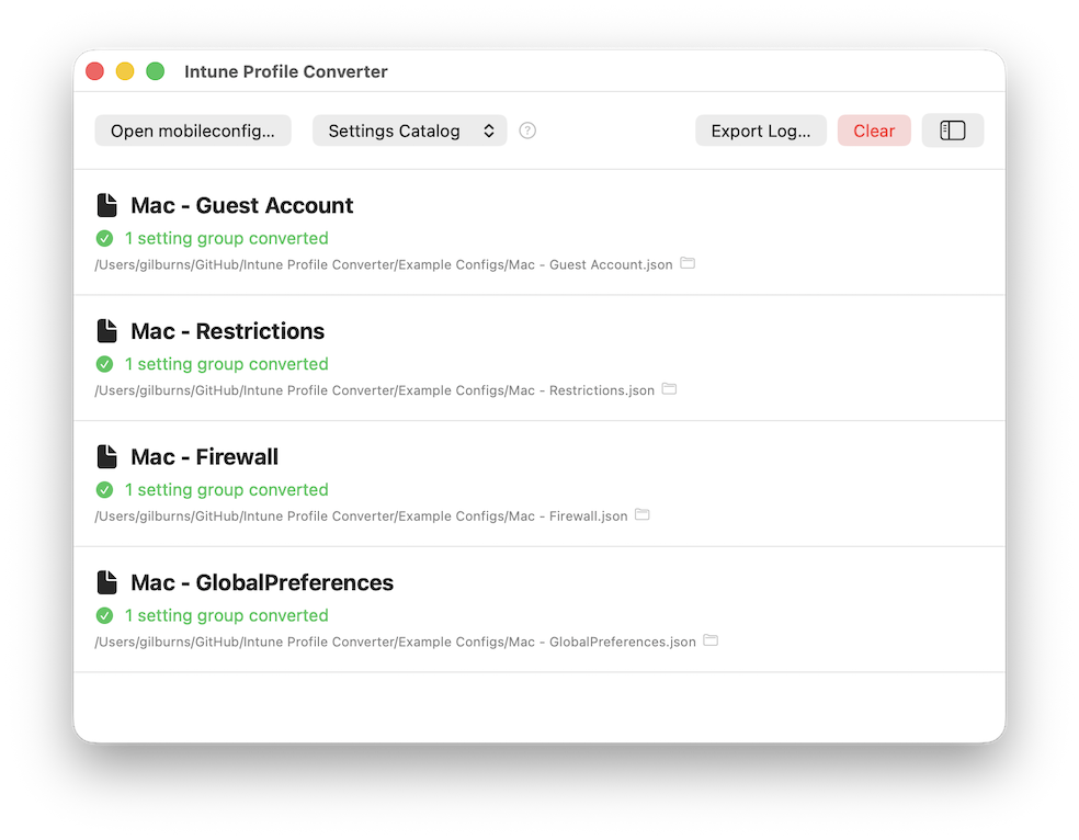 Intune Profile Converter screenshot 2