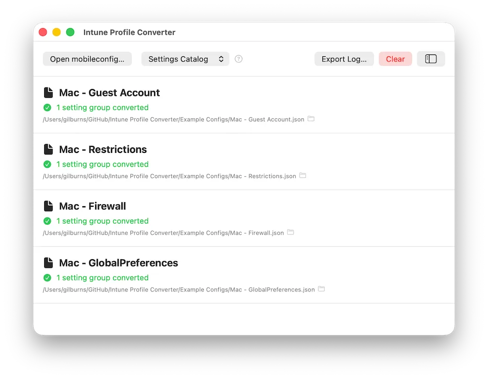 Intune Profile Converter screenshot 2 of 2