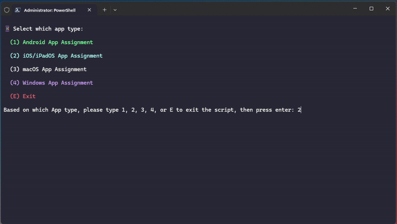 IntuneAppAssigner screenshot 2