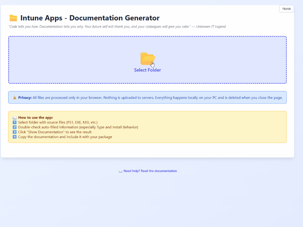 IntuneAppDoc.com screenshot 2