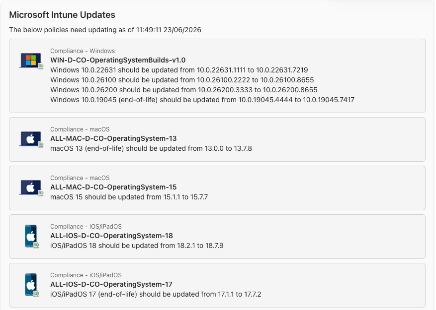 IntuneOSCompliance screenshot 4 of 5