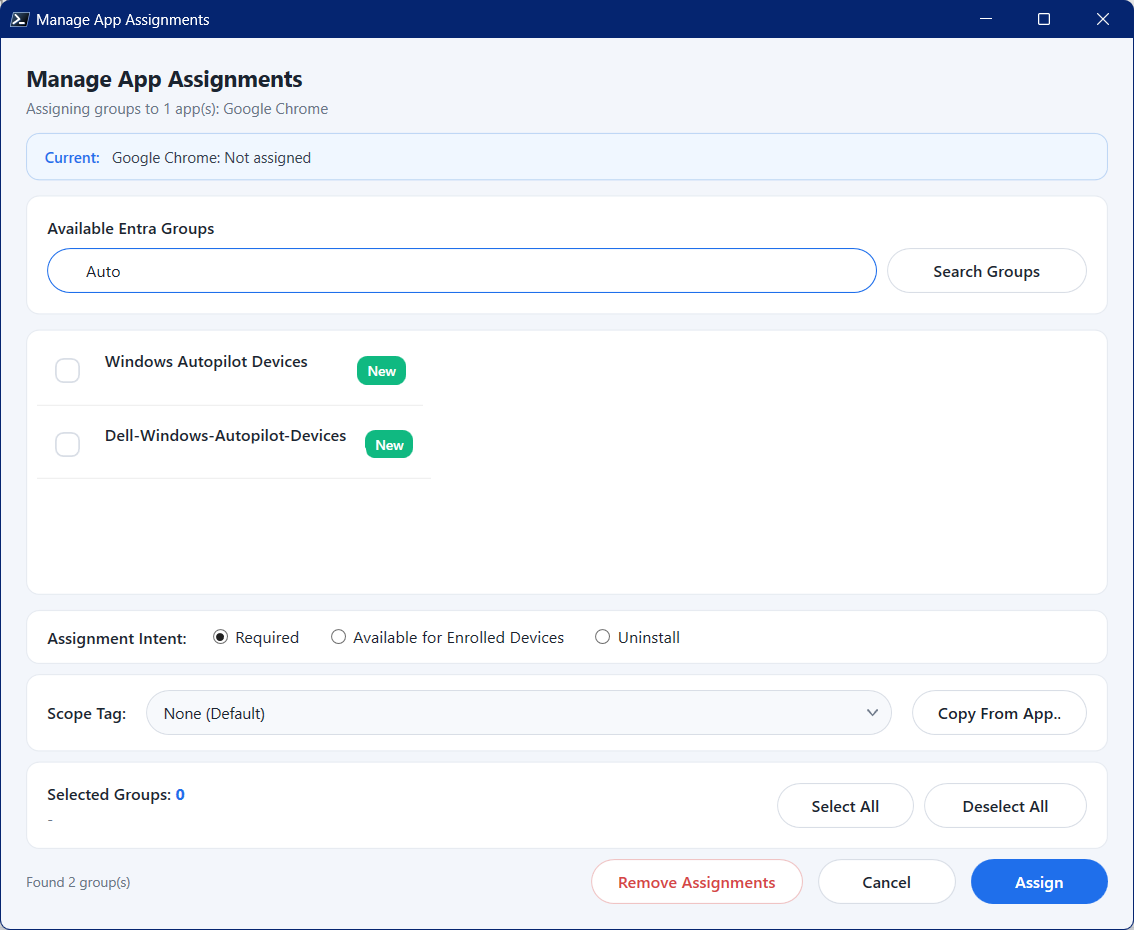 IntuneWin32BulkManagement screenshot 3 of 4