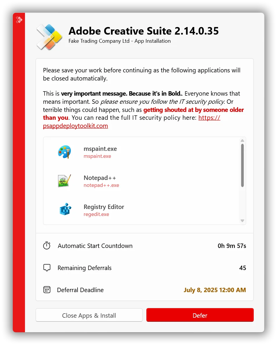 PSAppDeployToolkit screenshot 3 of 4