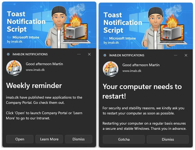 Toast Notification Script screenshot 2 of 3