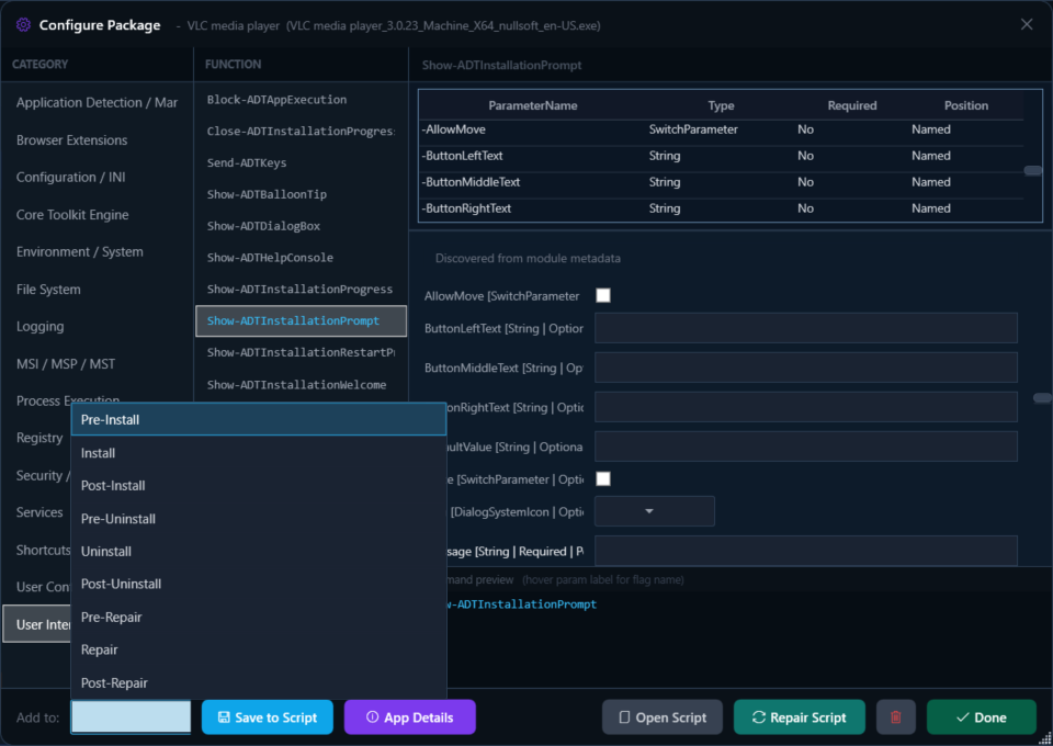 WinGet-PSADT-GUI-Tool screenshot 3