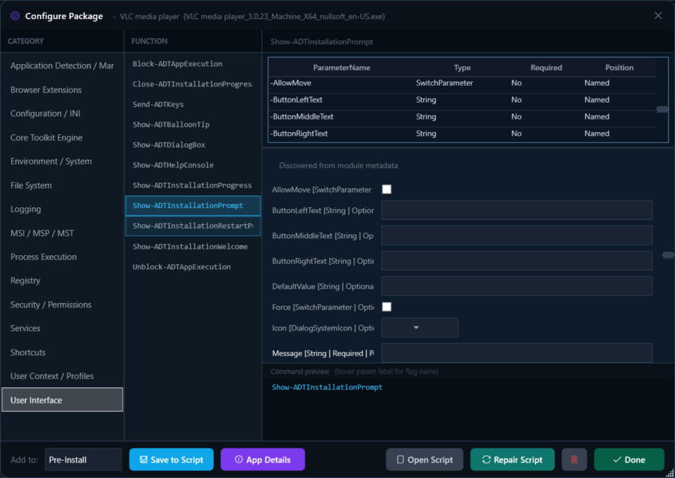 WinGet-PSADT-GUI-Tool screenshot 4