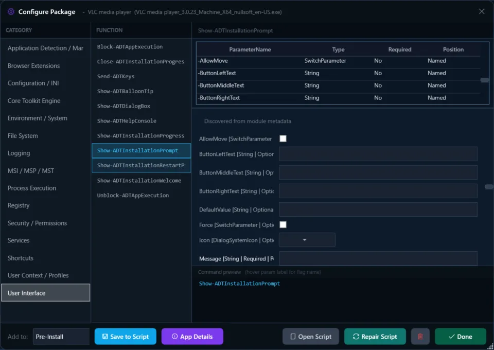 WinGet-PSADT-GUI-Tool screenshot 4 of 5