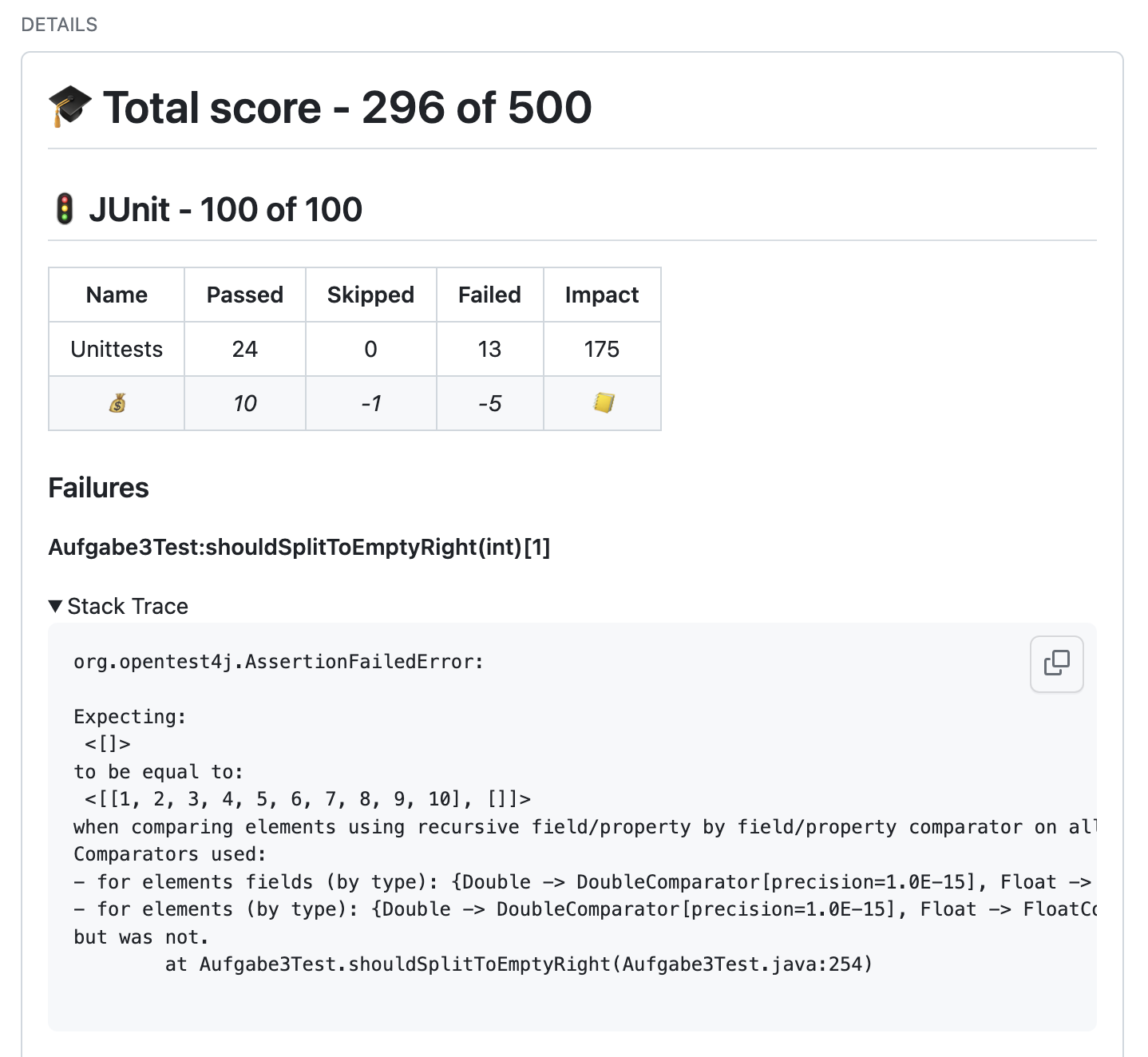 Test statistics