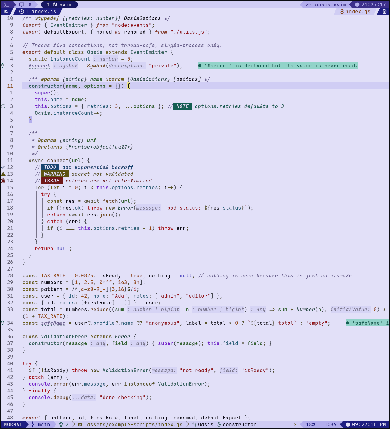 Luna light mode code sample