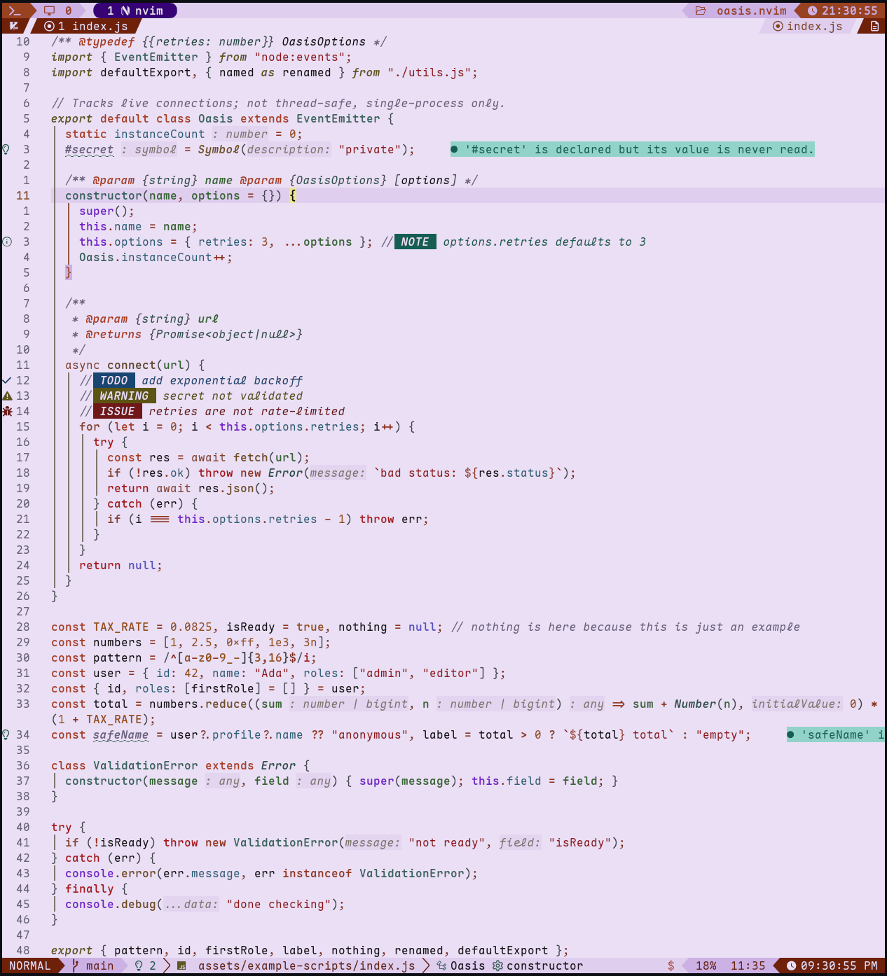 Twilight light mode code sample