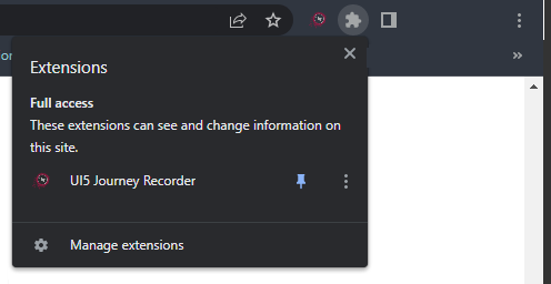 Extension Menu