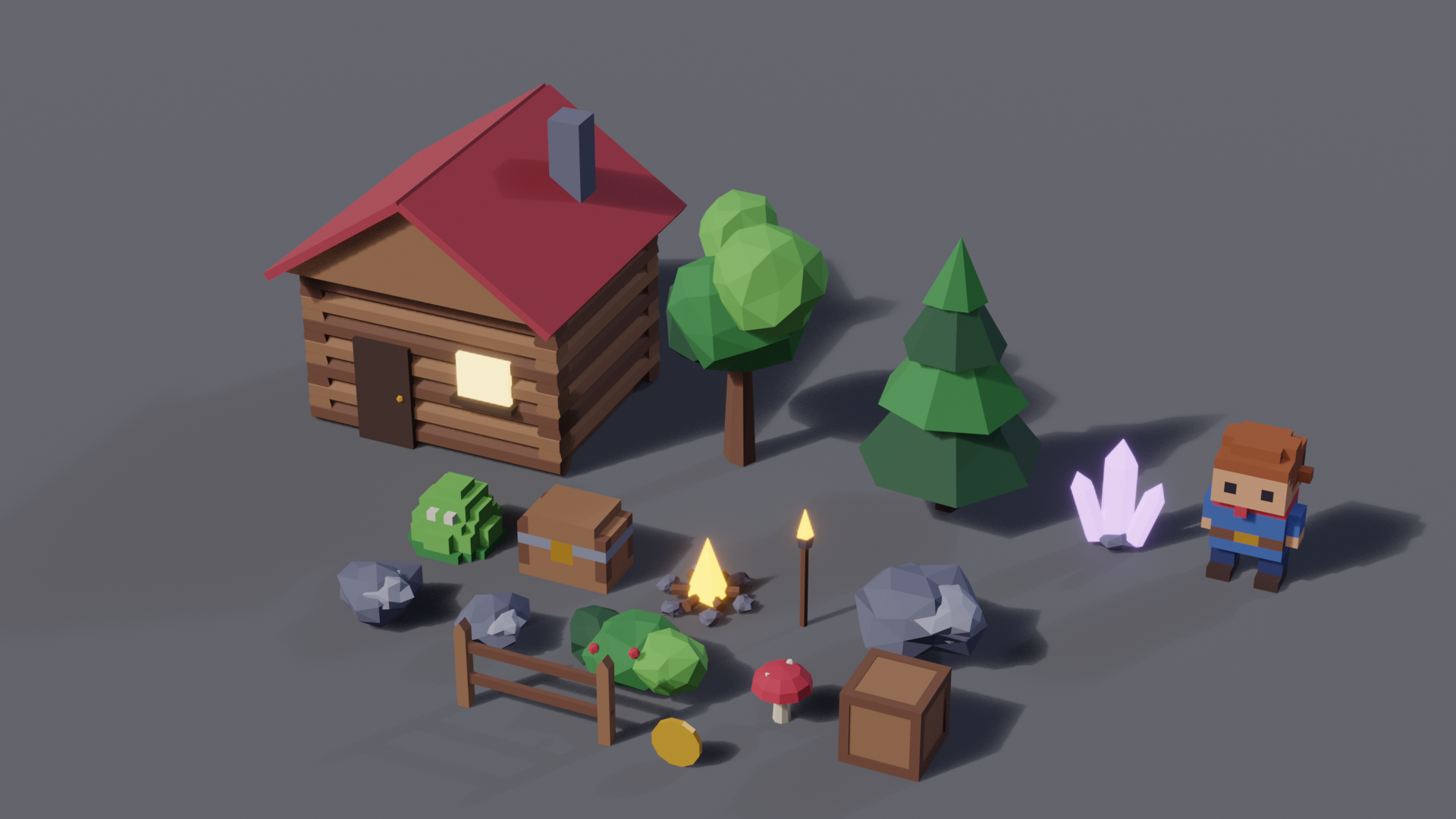 Forest Kit 3D asset pack