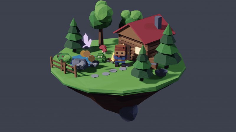 Floating island turntable