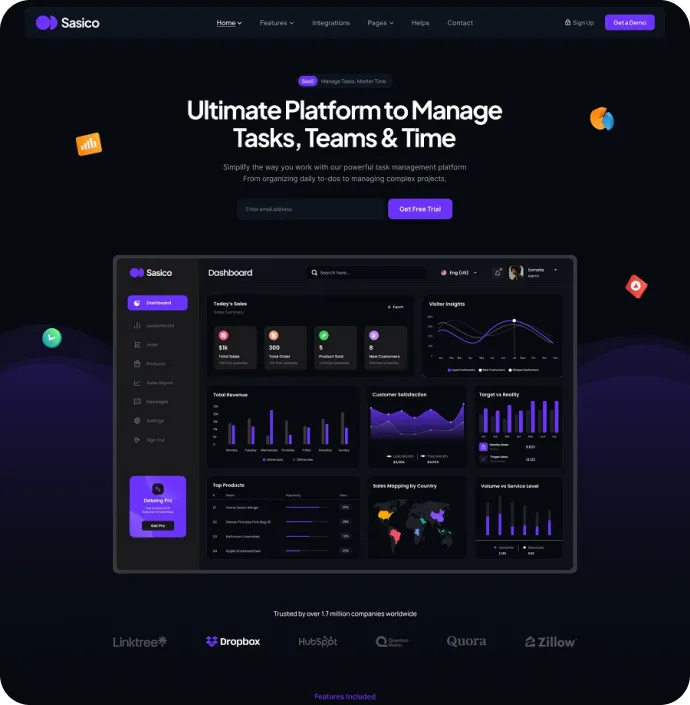 Task Management SaaS<br> Landing Pages