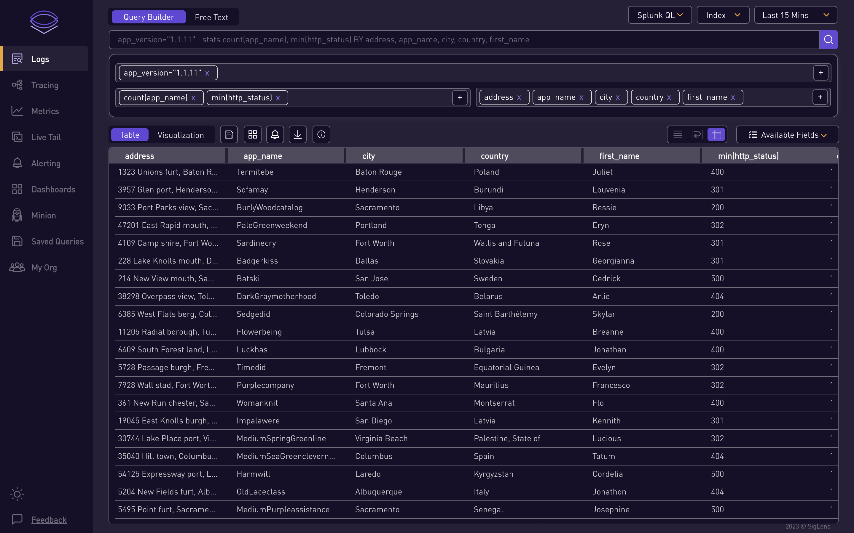 Searching Logs