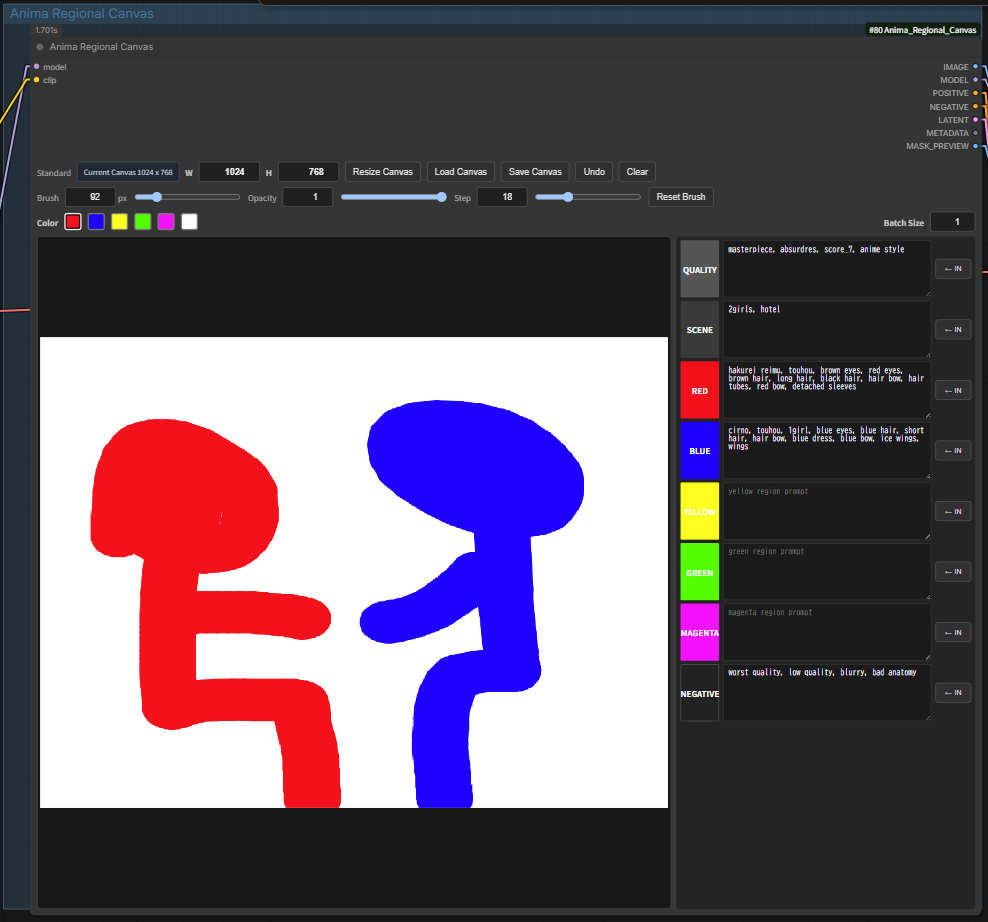 Reorganized Anima Regional Canvas UI