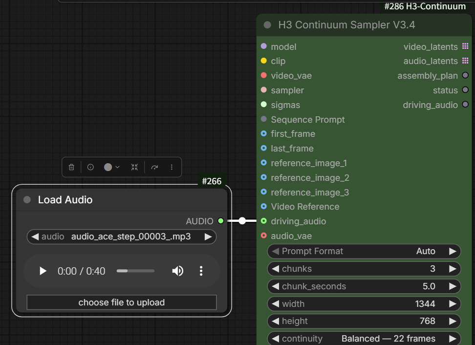 Driving Audio connection