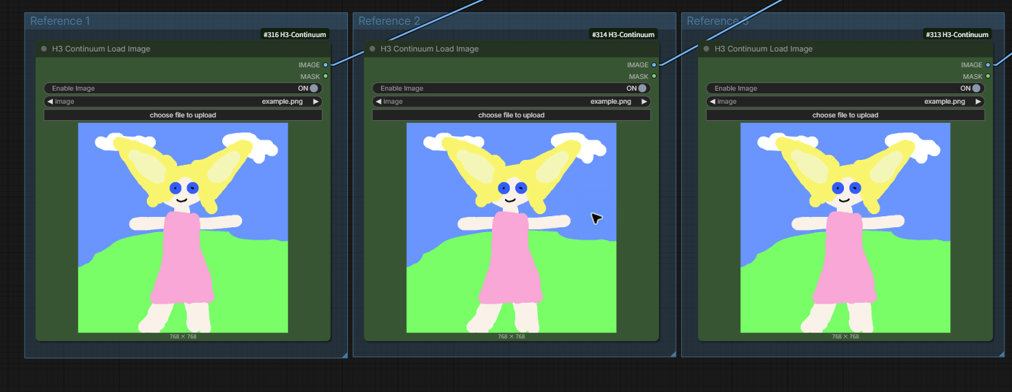Three optional Reference Image loaders