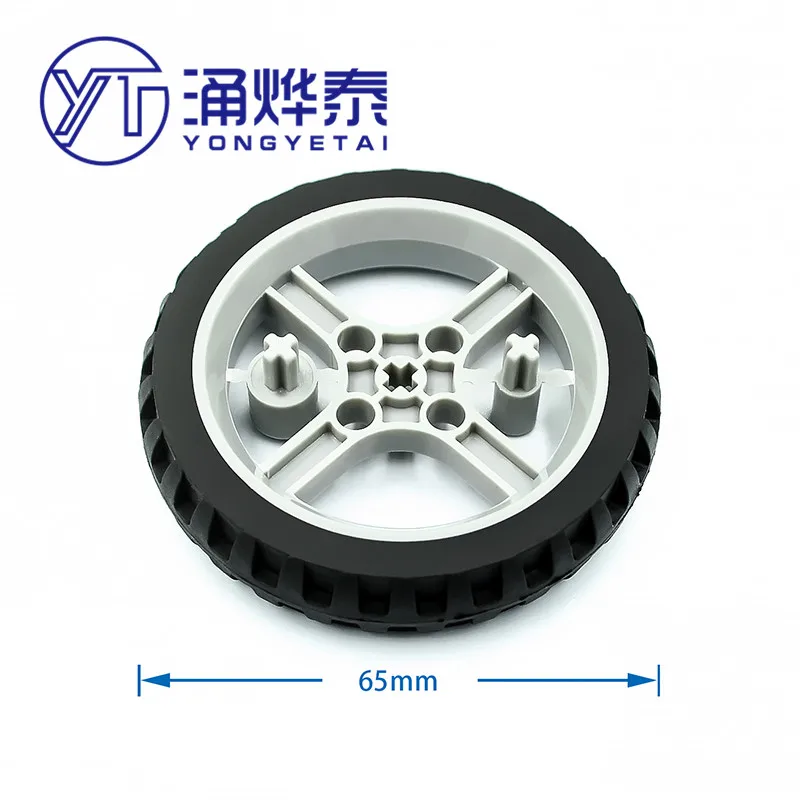 YYT 2PCS6514 TT Motor Free Wheel Cross Axle Smart Robot Car Narrow Wheel 65mm Motor Line Following