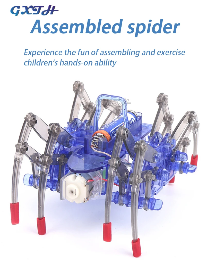 Spider Robot DIY Kit Science Technology Small Production Intelligence Development Electric Reptile S