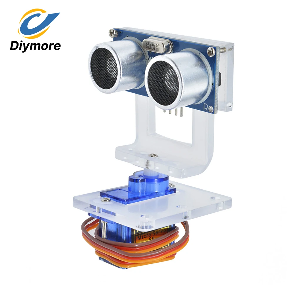 HC-SR04 Mounting Bracket  Ultrasonic Ranging Car Mounting Bracket Kit Analog Servo HC-SR04 Ultrasoni