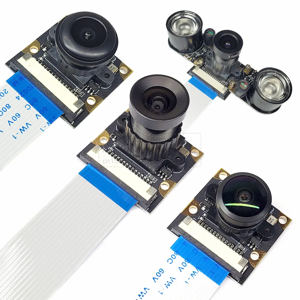OV5647 Camera Module for Raspberry Pi 3B 4B 3B+ Adjustable Focus 120 130 200 160 Degree 3.6MM HD 5 M