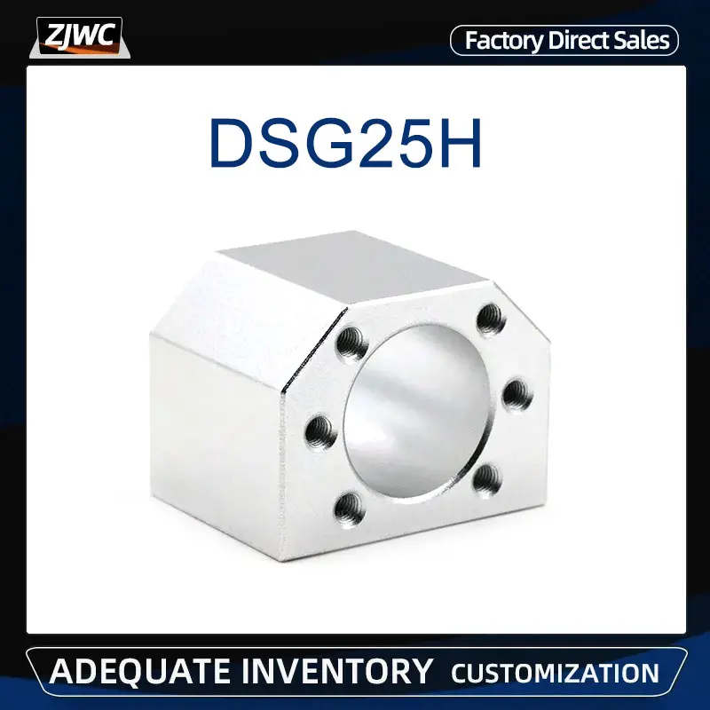 Ball Screw Bolt Set 1pc DSG25H Ballscrew SFU2504/SFU2505/2510 Bearing Nut Housing SFU2505 CNC Kit Ro