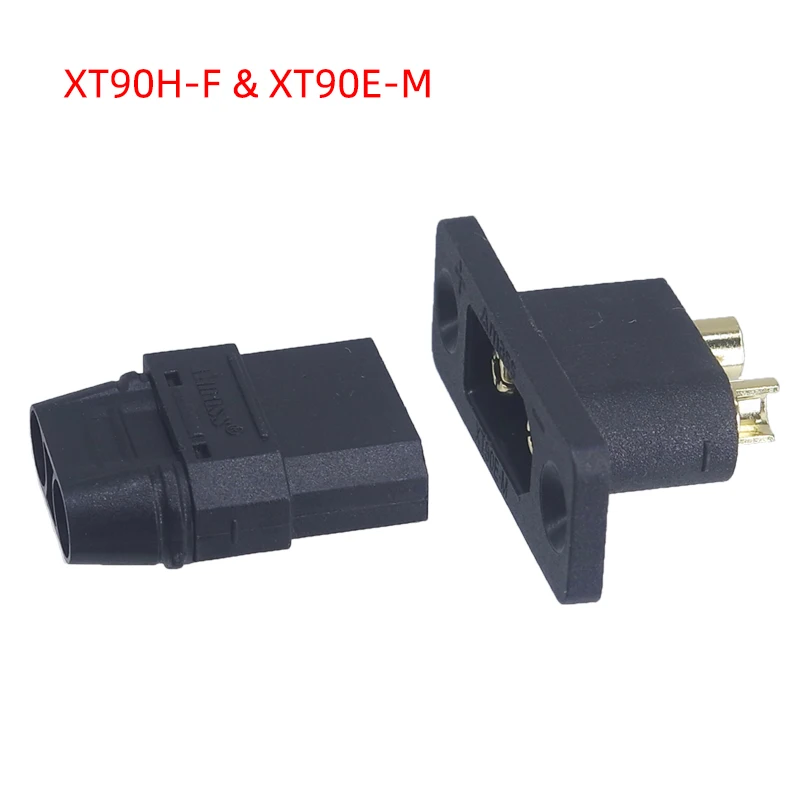 AMASS Black XT90E-M Battery Connection Plug Gold-Plated Male Connector DIY Connecting Parts for XT90