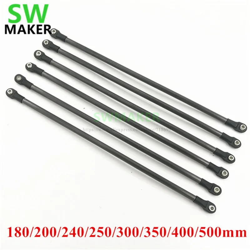 180mm-500mm carbon tube Diagonal Push Rod Arm + 5347 Rod End Bearing kit for Rostock Delta Kossel/TE