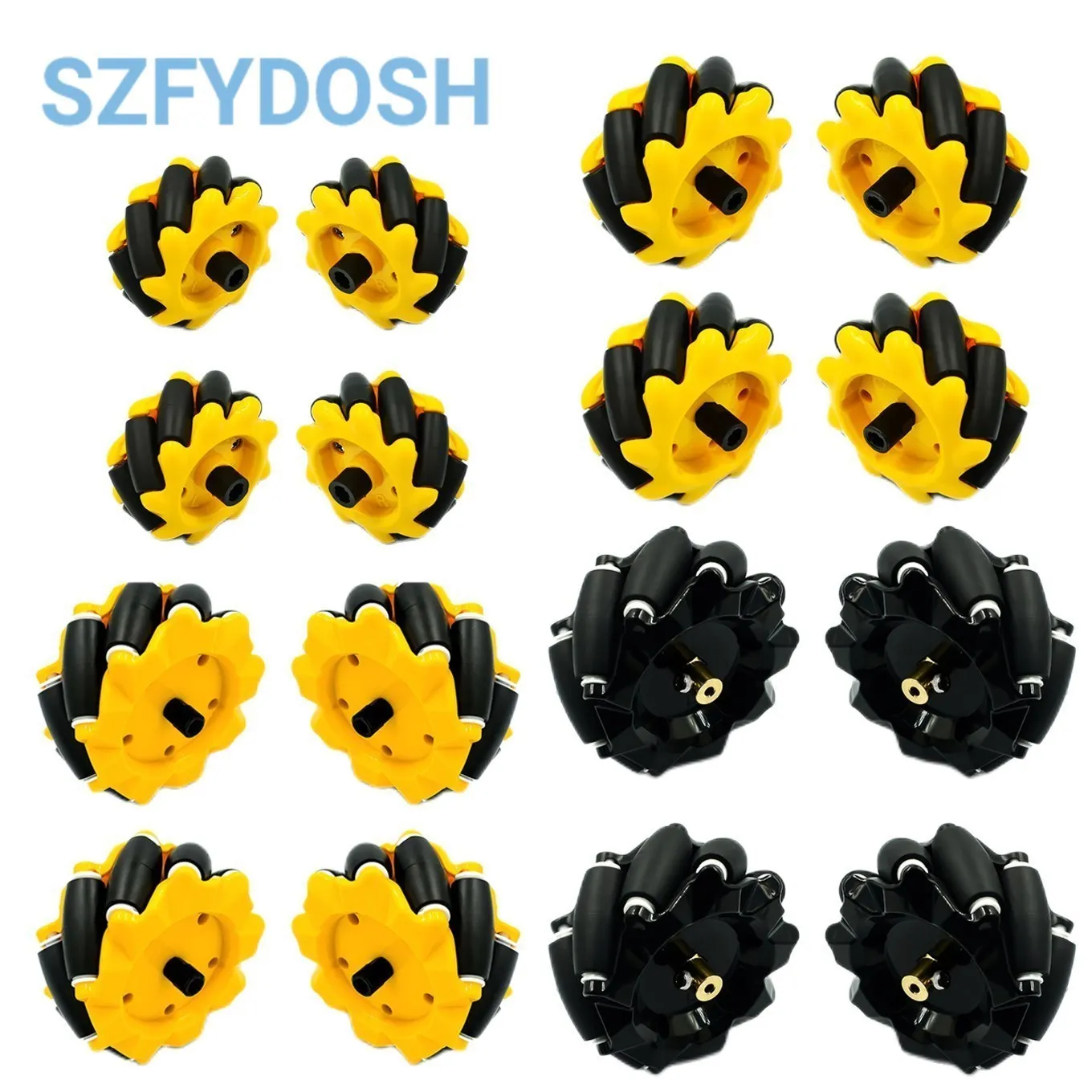 4pcs/lot 48mm 60mm 80mm 97mm High Hardness Plastic Mecanum Wheel Omni-Directional for TT Motor Smart