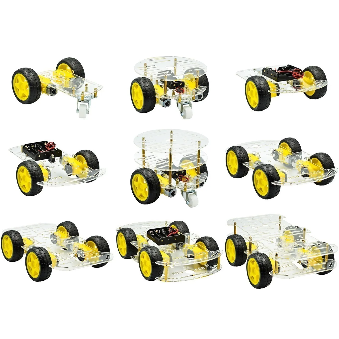 DIY Avoidance tracking Motor Smart Robot Car Chassis Kit Speed Encoder Battery Box2WD Ultrasonic mod