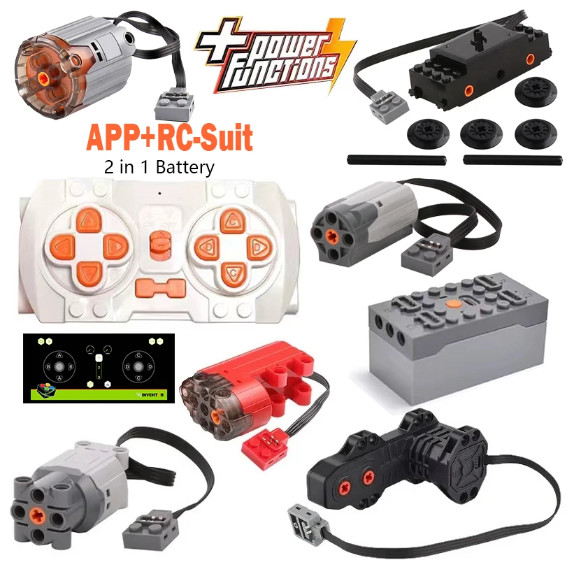 Technical High-Tech 2.4G Bluetooth APP Module RC DIY Building Blocks MOC PF Power Function Upgrade T