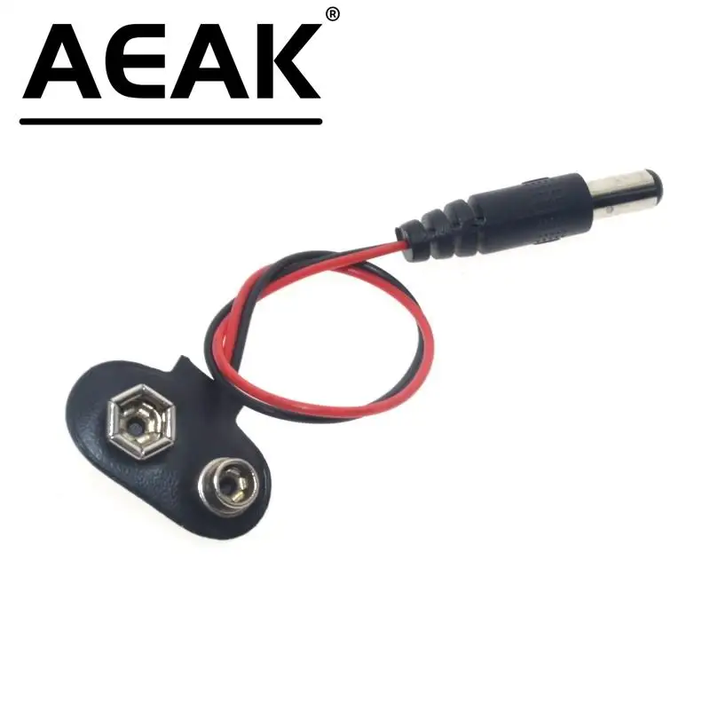 AEAK 90 DC 9V Battery button power plug for Arduino Mega 2560 1280 UNOR3 132 9V battery buckle