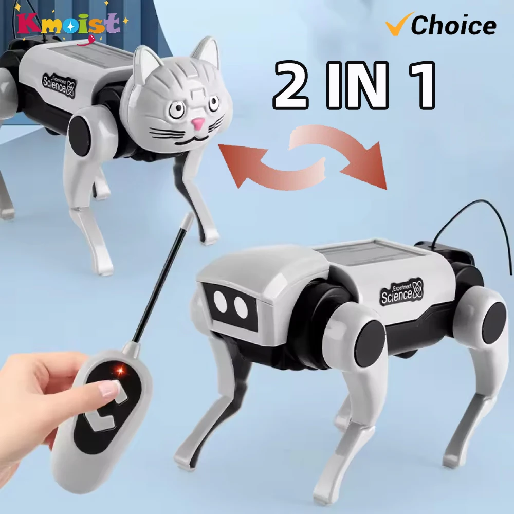 Rc Robot Children's Remote Control Mechanical Dog Toy Science Teaching Diy Assembling Model Electric