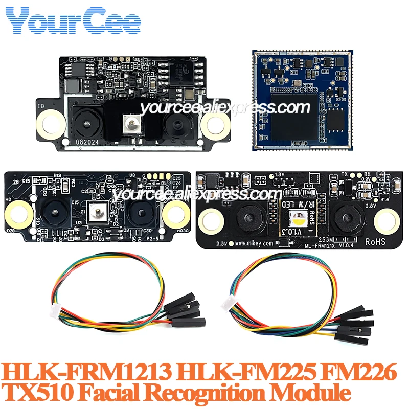FM226 Facial Recognition Module TX510 HLK-FM225 FRM1213 3D IR Infrared  AI Binocular Camera Liveness