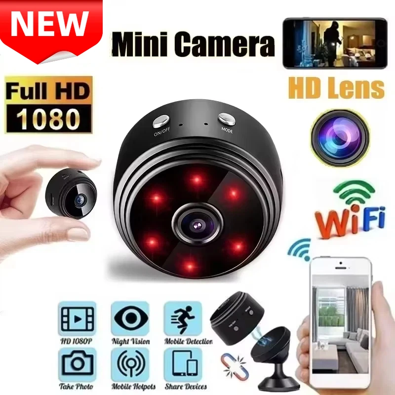 Mini A9 WiFi 1080P HD Security Camera Wireless Monitoring Security Protection Remote Monitor Surveil