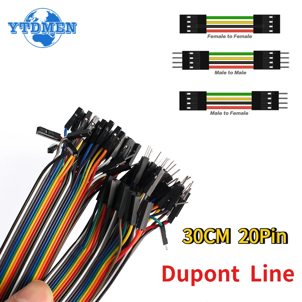 Dupont Line 30cm 20pin 3 Kinds Male To Male+Female To Male + Female To Female Jumper Wire Dupont Cab