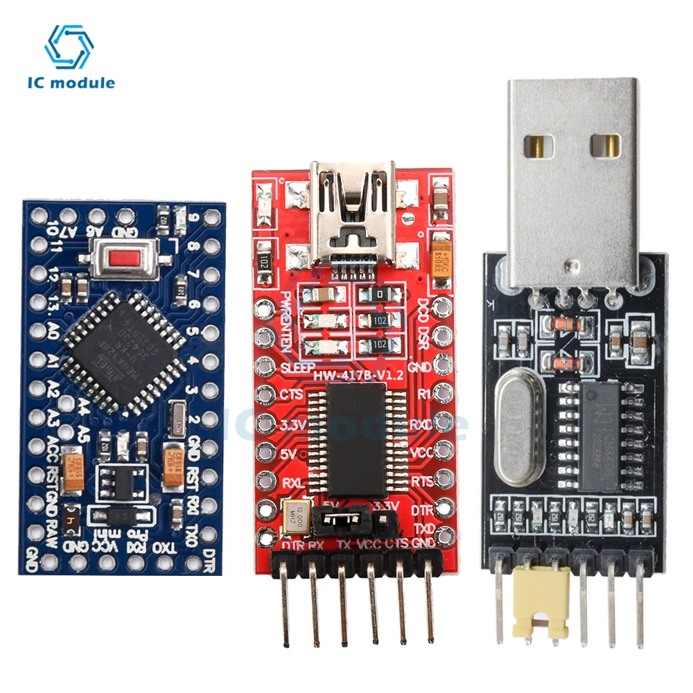 Pro mini Atmega328P Pro Mini 328 Mini ATMEGA328 3.3V 5V for Arduino USB to TTL CP2102 FT232RL CH340G