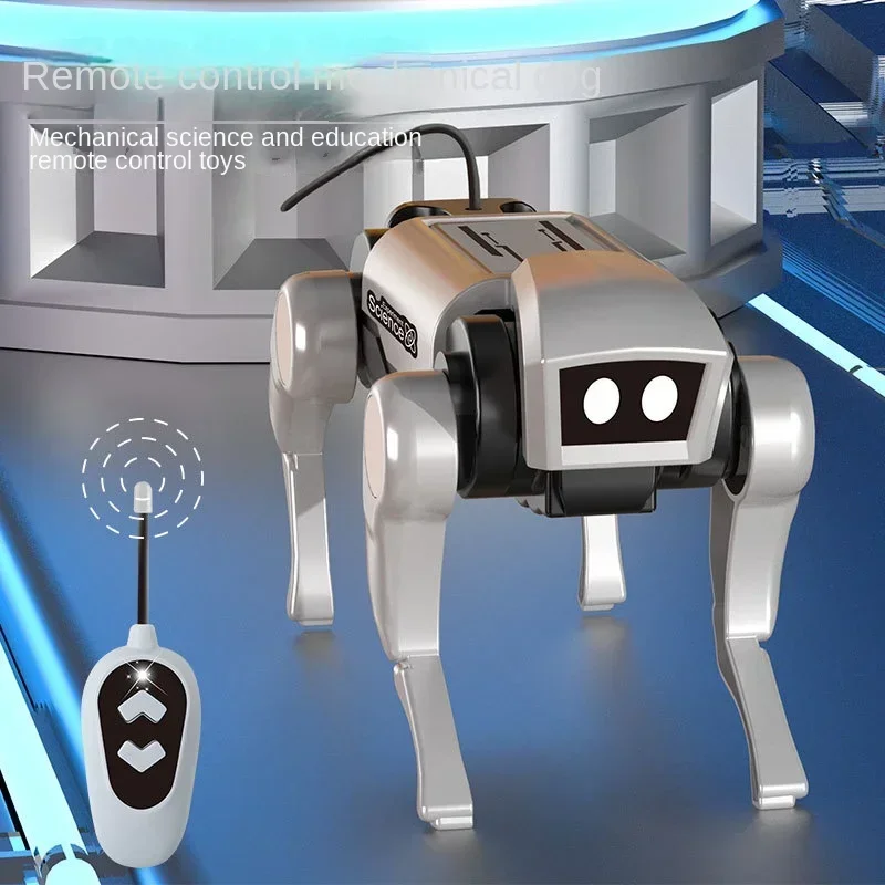Rc Robot Children's Remote Control Mechanical Dog Toy Science Teaching Diy Assembling Model Electric