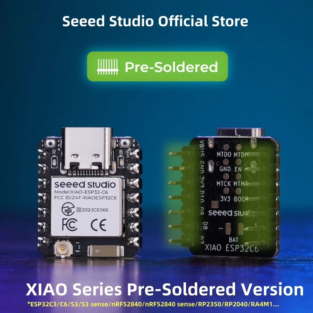 Pre-Soldered Seeeduino Xiao ESP32 C3 C6 S3 nRF52840 Mini Development Board wifi module bluetooth5.0 
